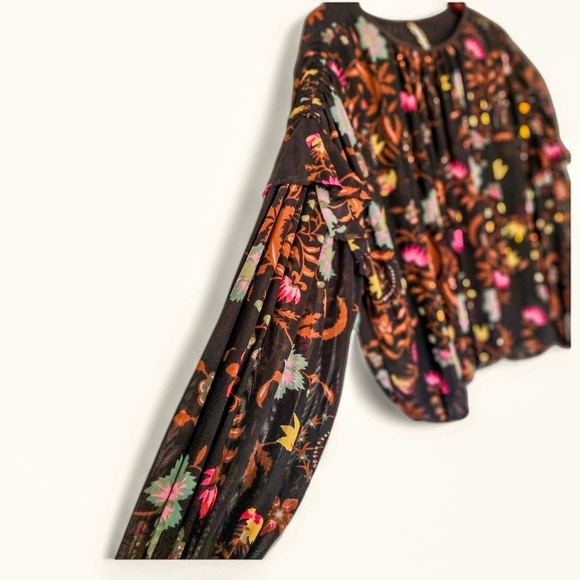 Free People Wildflower Honey Floral Blouse – Size Large - Picture 4 of 9